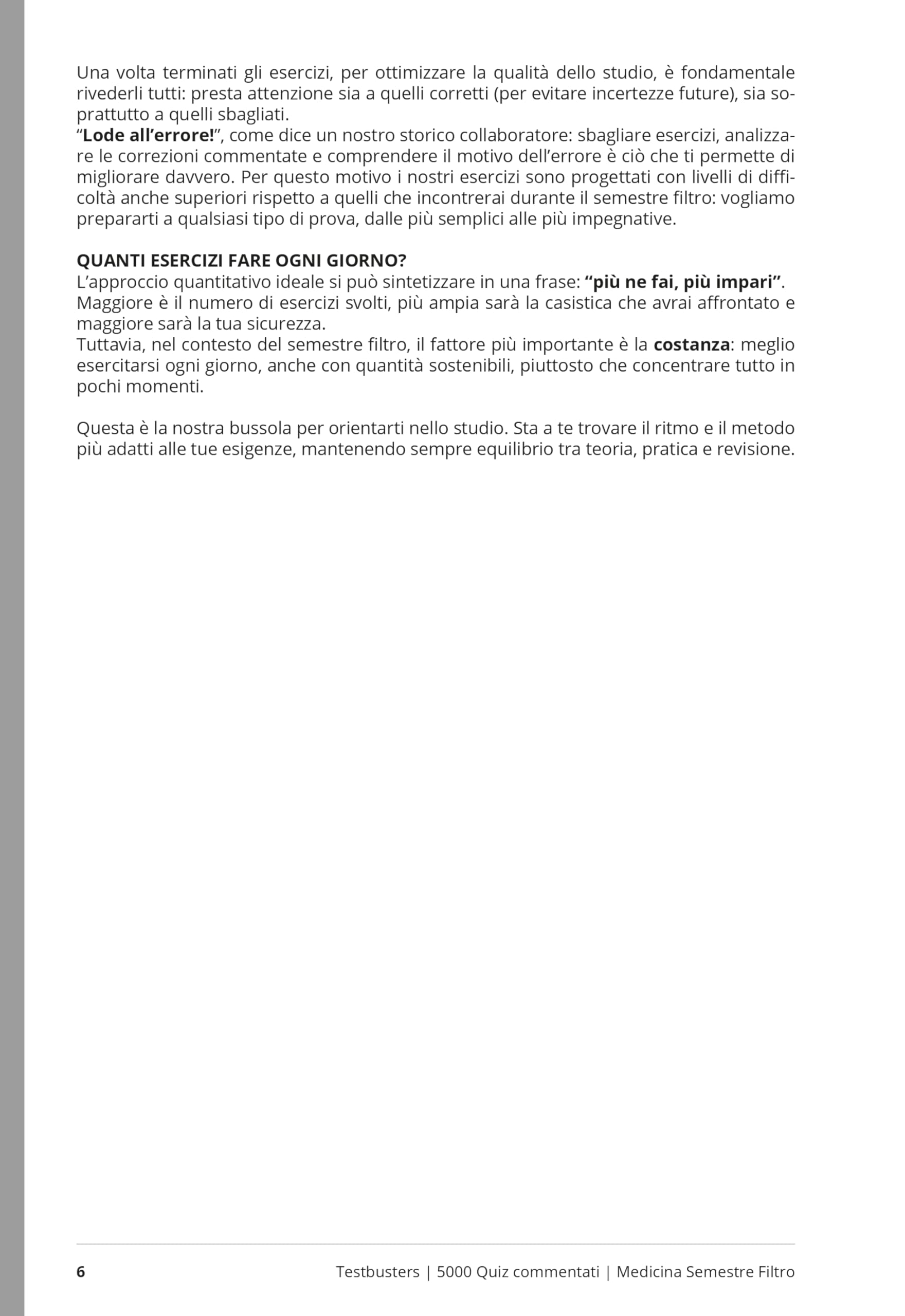 Testbusters. Eserciziario 5000 quiz. Semestre filtro 2026/2027