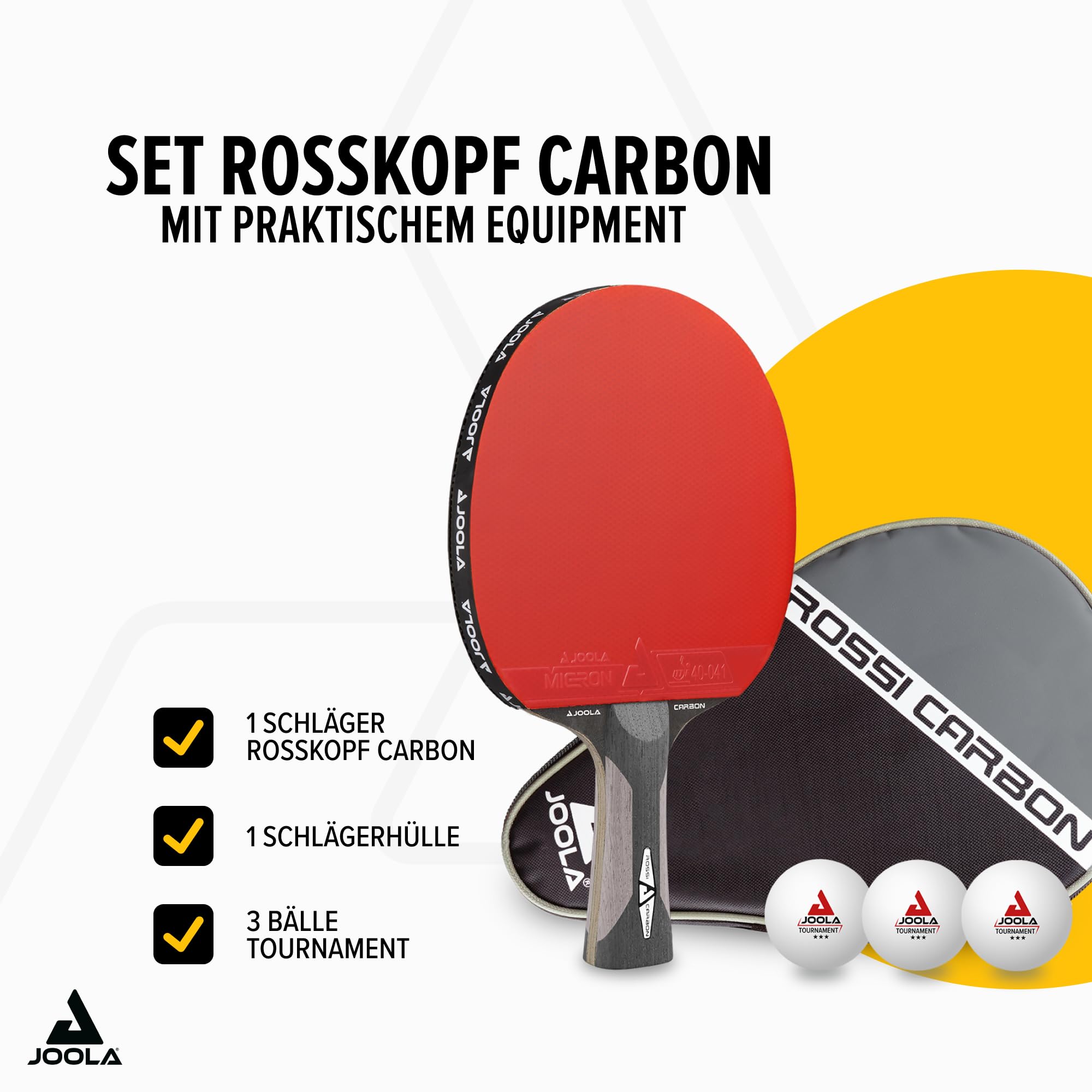 JOOLA Tischtennisschläger Rosskopf/Mega Carbon - ITTF genehmigter Profischläger