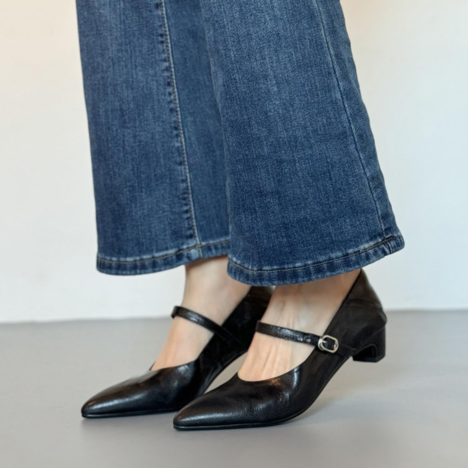 Mary Jane Ballerine Ufficio Stile Casual cammino Donna | Abiti da lavoro, vita cittadina, look weekend, valigia viaggio, abbinamento quotidiano