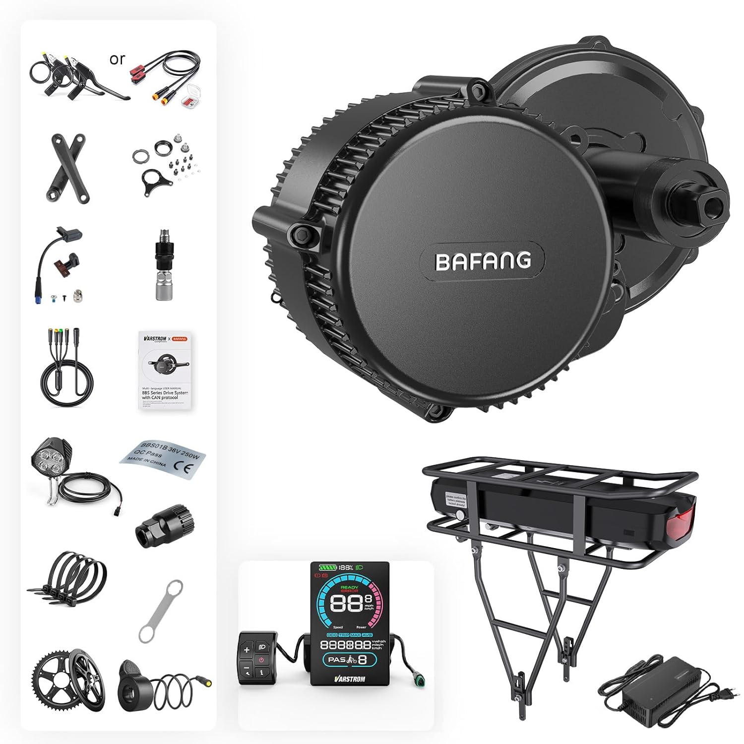 Bafang 750W 500W 1000W Mid Drive Kit with Battery(Optional) :Bafang BBS HD Ebike Conversion Kit with Display,48V/52V 8Fun Electric Bike Conversion Kit for Moutain Road Bike Bafang 750W 500W 1000W Mid Drive Kit with Battery(Optional) :Bafang BBS HD Ebike Conversion Kit with Display,48V/52V 8Fun Electric Bike Conversion Kit for Moutain Road Bike