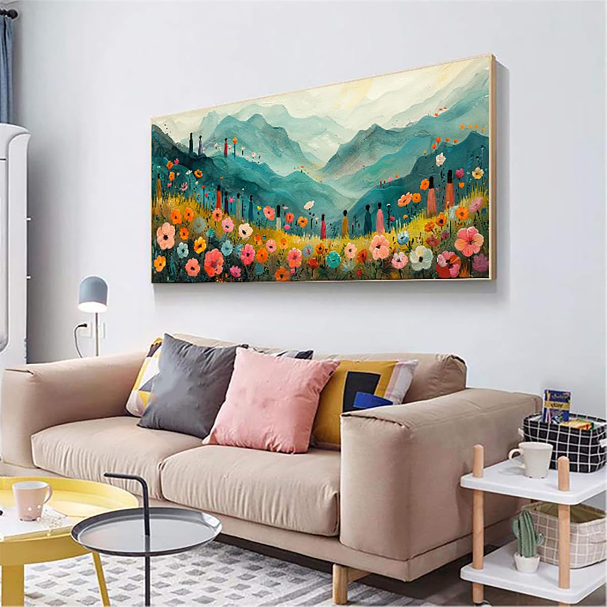 Zestaw do malowania kwiatów po numerach, dla dorosłych, początkujących, DIY, do malowania olejnego, z pędzlami, pigment akrylowy, rysunek na płótnie, rękodzieło, dekoracja ścienna do domu, prezenty