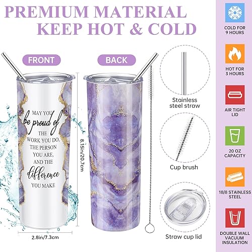 Miniatura 10 de Juego de 6 piezas de regalo de agradecimiento a los empleados, regalos blancos para mujeres, regalos de agradecimiento para mujeres, regalos de