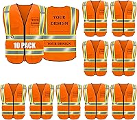 Vista 49 de BeautyWill Chaleco de seguridad personalizado con logotipo Clase 2 Chaleco reflectante de alta visibilidad Chaleco de trabajo protector