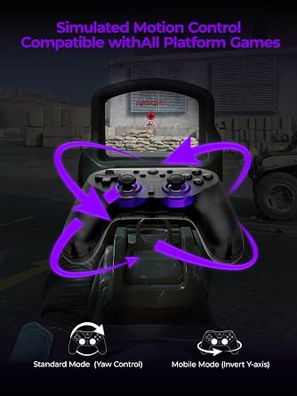 leadjoy Saber Plus Wireless Game Controller, TMR Joysticks, Hall Effect & Tactile Dual Triggers Gaming Controller, 1000Hz Polling Rate, RGB Lighting for PS4/Switch1/2/PC/Android/iOS, Black