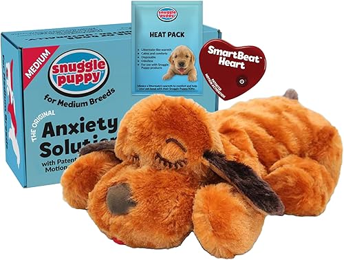 Original Snuggle Puppy - Juguete para cachorros con latido del corazón - Cachorro con latido para perros - Alivio de la ansiedad de mascotas y ayuda