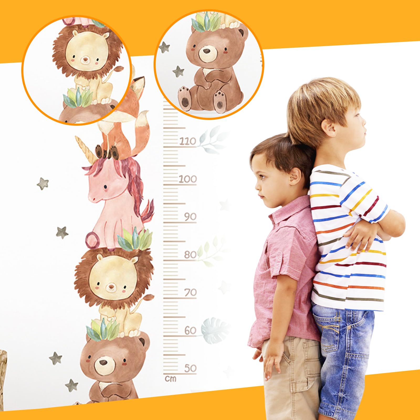 Tetto da parete per bambini 50-150 cm, adesivo giungla