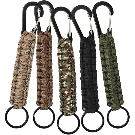 Langlebige Paracord Schlüsselanhänger Mit Carabiner Ring Tragbare