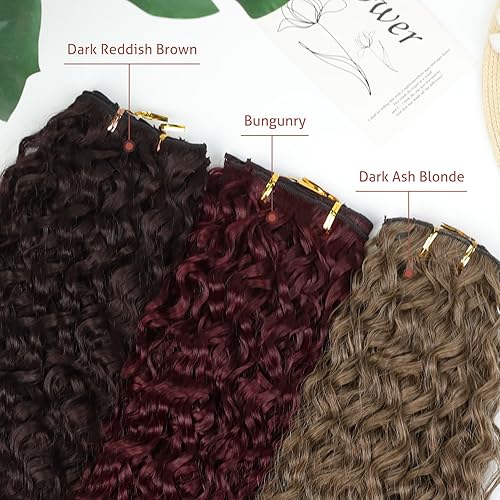 Miniatura 7 de LONAI - 9 extensiones de cabello negro con clip, LN001 de 22 pulgadas, largo, rizado, grueso, resistente al calor, sintético, suave, ondulado