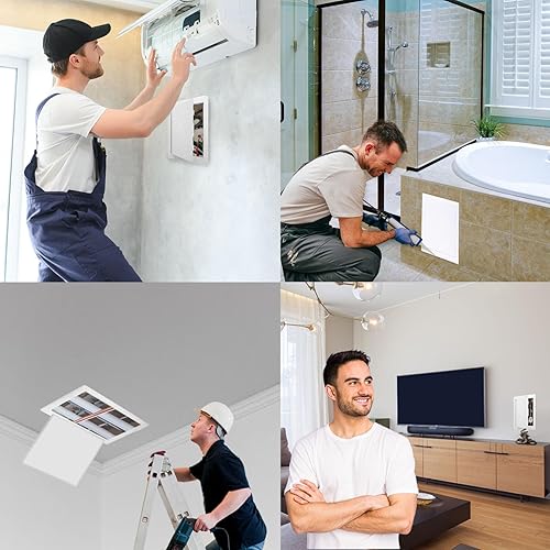 Vista 26 de Morvat Panel de acceso de 14 x 14 pulgadas para paneles de yeso y techo con puerta, plástico ABS duradero de alta resistencia y caja de acceso