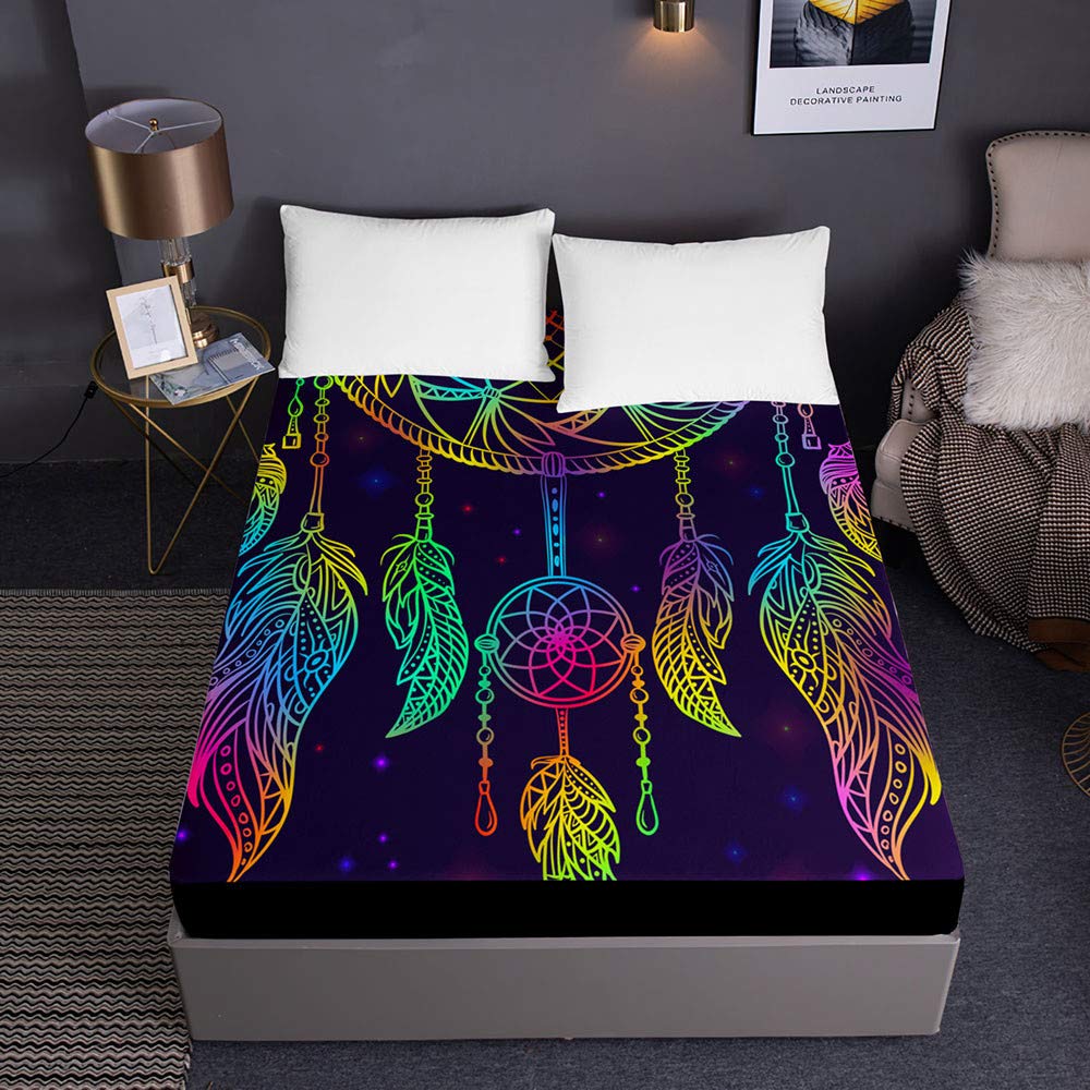 Drap housse microfibre 160x200x30 housse matelas imprimé robuste