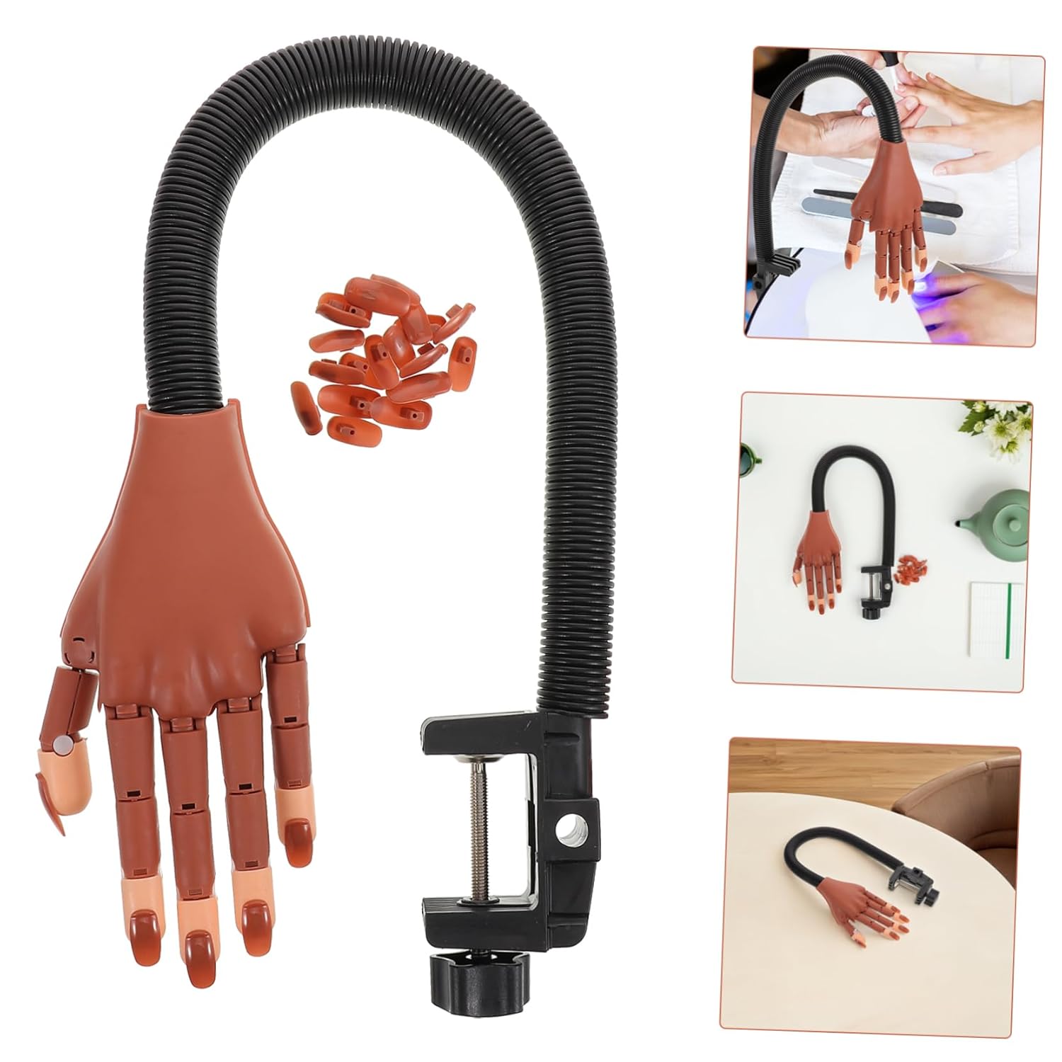 1 Set Bendable Fake Finger Training Tool for Beginners Movable Joints for Realistic Nail Art Techniques Durable and User Friendly Design