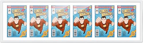 Miniatura 132 de Poster Palooza Marco de cómic con paspartú para 4 cómics de la era actual publicado después de 1985, marco de cómic negro para cómics de 6.875 x