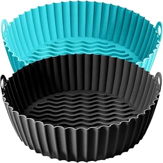 FROVEN Air Fryer Silicone Liners 7.5 inch 2 Pack Round Reusable Pot for 3-5 QT Basket Non Stick Non Flammable Baking Pan M... Price In India
