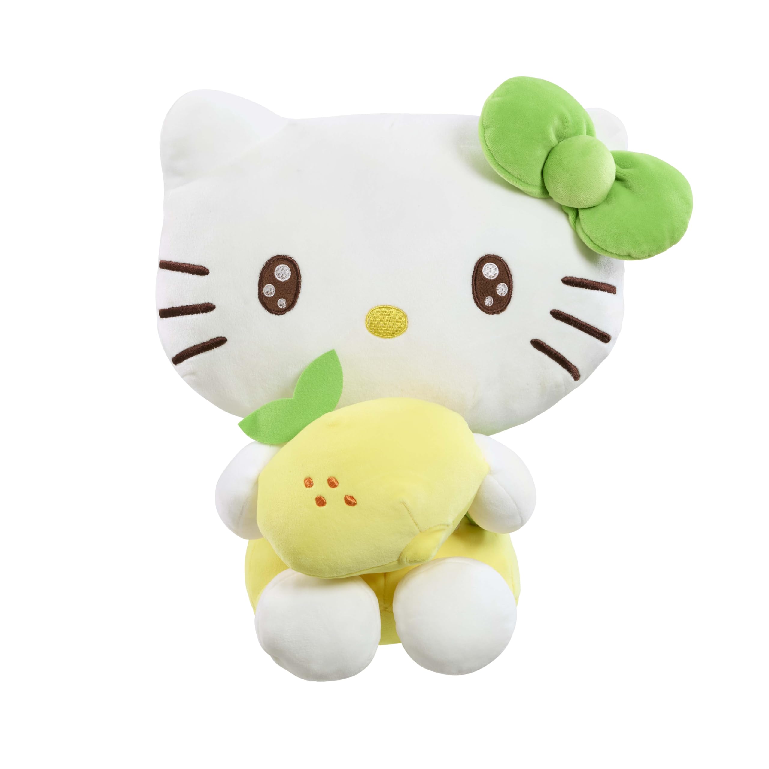 Hello Kitty Macedonia Plush, 16cm Lemon Soft Toy, Cute in Bright Yellow Lemon Outfit, Official Licensed Mini Collectable Plush for Fans and Children, Suitable for Ages 4+