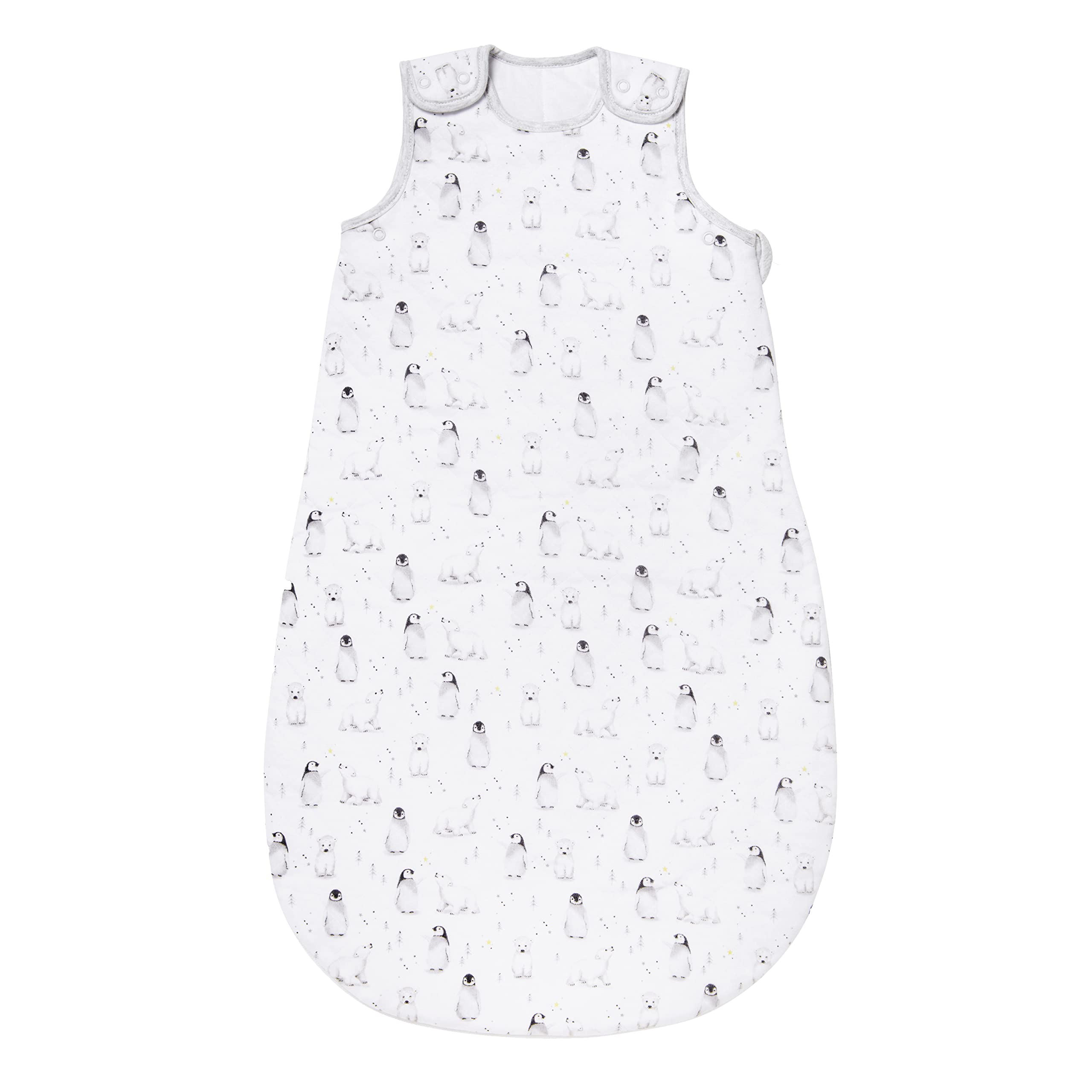 Nuby Sleeping Bag, Suitable for Babies Aged 6-18 Months, Penguin Design, 2.5 Tog, White