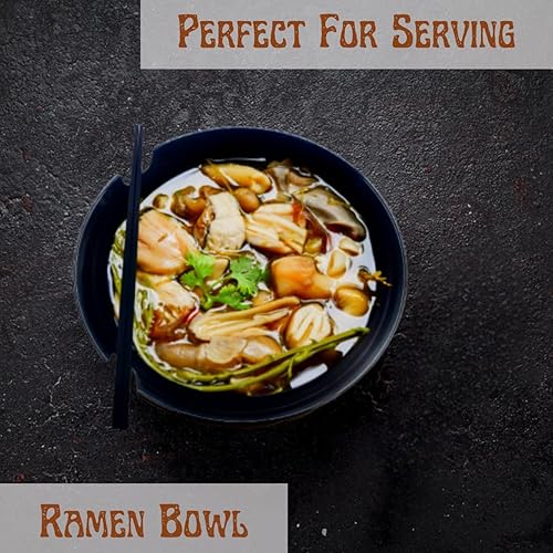 Miniatura 6 de AINAZ Juego de 2 cuencos grandes de melamina para ramen de 42 onzas con 2 pares de palillos, 2 platos de platillo y 2 cucharas de sopa asiáticas,