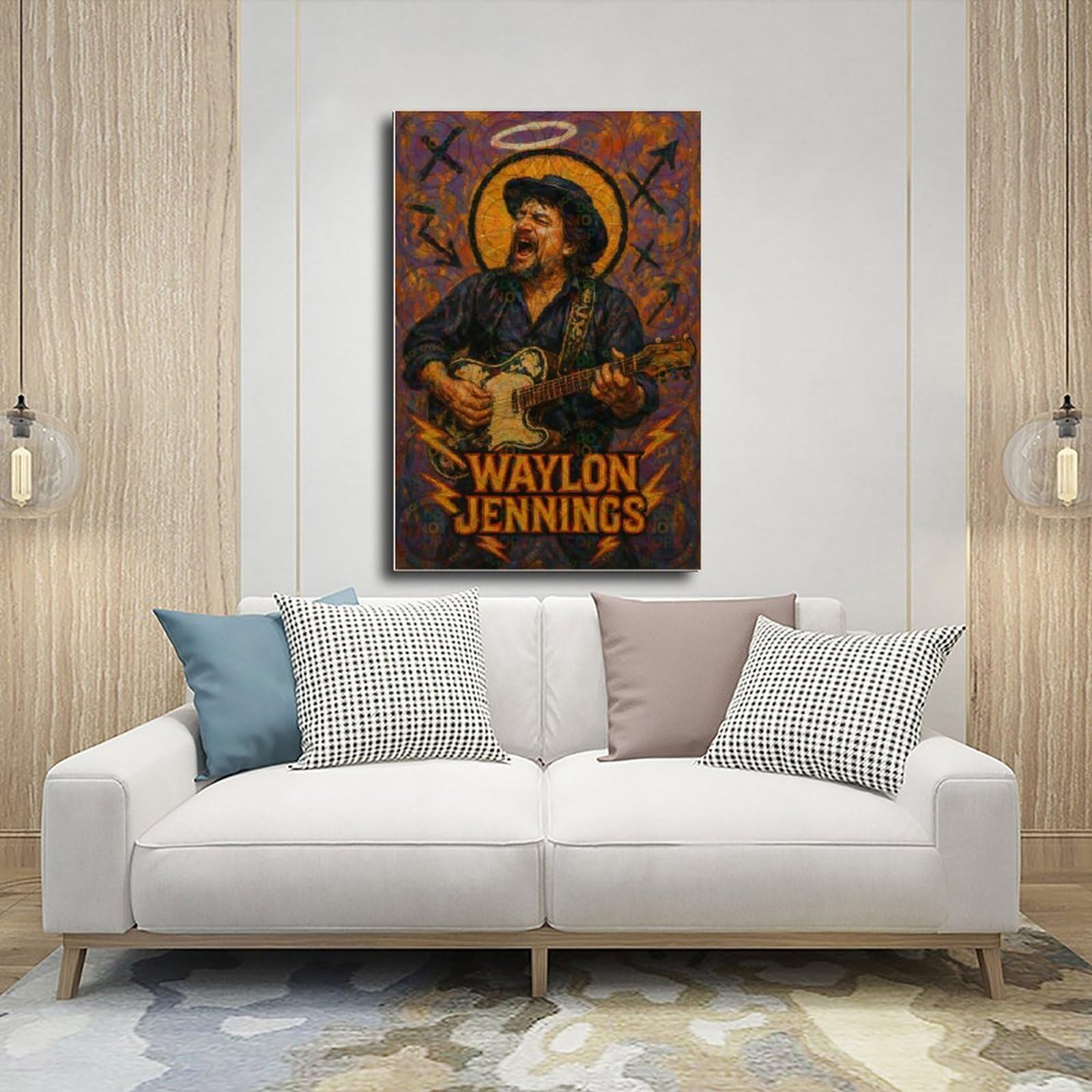 ZYGNBHL Poster su tela della serie "Heaven Needs Country Music", poster da parete per camera da letto, ufficio, cucina, regalo, senza cornice, 61 x 91,4 cm