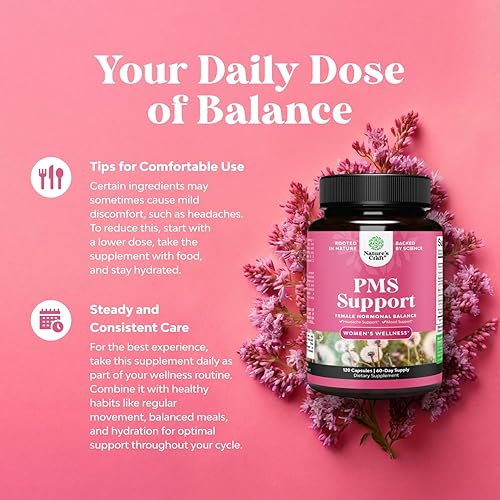 Miniatura 2 de Suplemento avanzado de apoyo para el síndrome premenstrual para mujeres, complejo de alivio del síndrome premenstrual multibeneficio para aliviar el