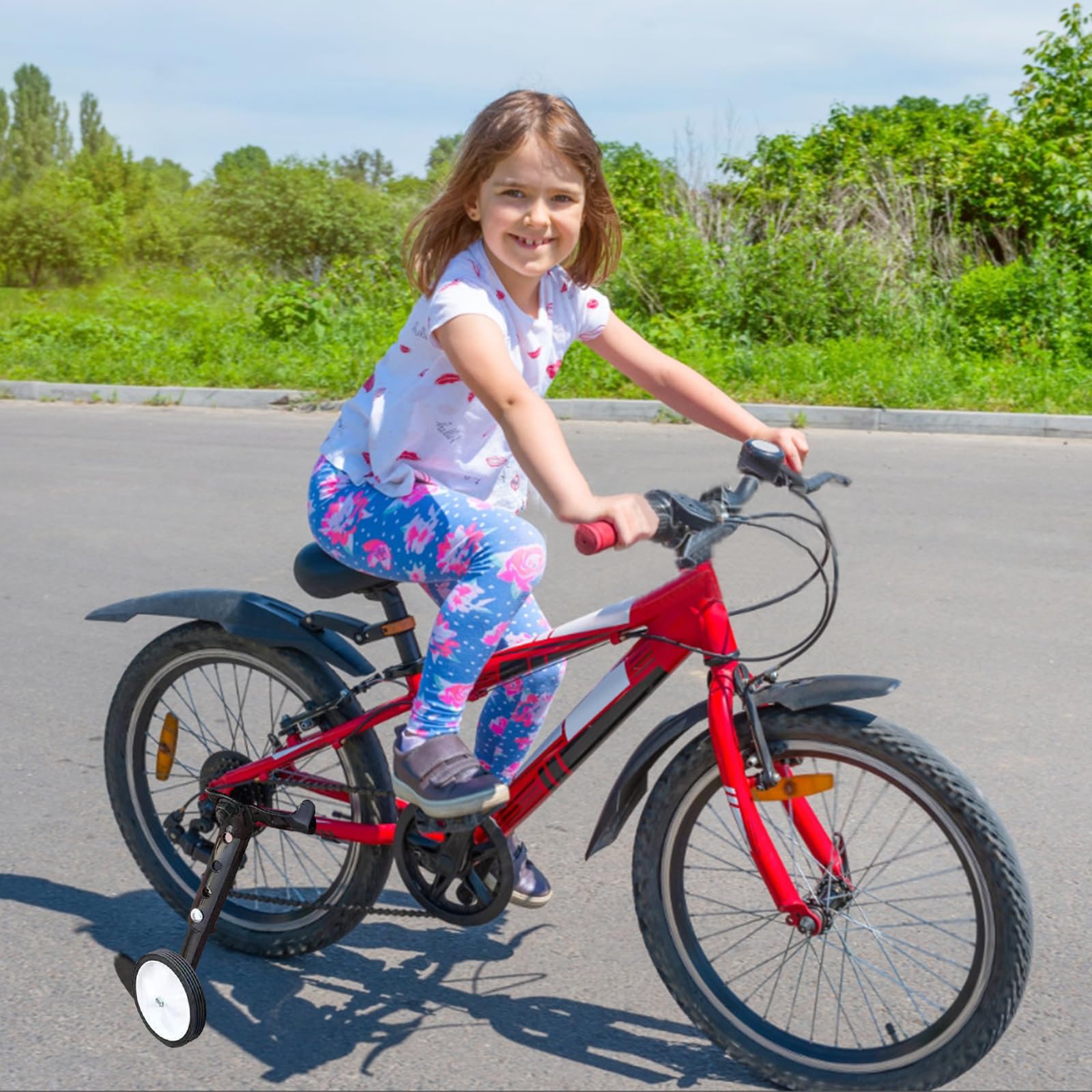 Ruote Bici Bambino, Universali Ruote Stabilizzatrici Bici per Bici a Velocità Variabile da 18 20 22 Pollici, Stabilizzatore Bici Ruote Ausiliarie per Biciclette, Stabilizzatore Bici Bambino