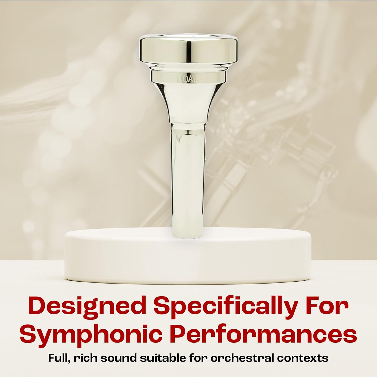 Denis Wick Classic Trombone Mouthpiece Silver Plated, 5880-4.5AL - Barrel Backbore for Balanced Airflow & Tone - Large Shank Fitting Euphonium Accessories for Easy Articulation - 26 x 6.55 x 7.24mm