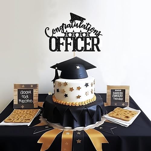 Miniatura 6 de Decoración para tartas de oficial de felicitaciones 2025, decoraciones de fiesta de graduación de oficial, decoración de pastel de oficial 2025,
