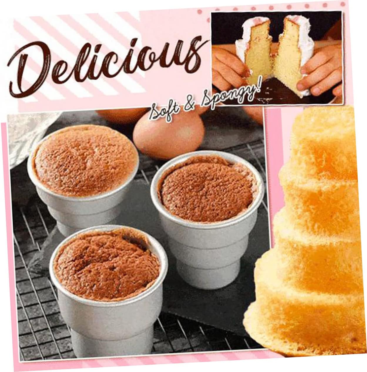 12pcs Cake Molds Making Tools Non-stick Baking Supplies for Birthday Cakes Easy to Parent Fun for Home Baking