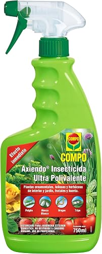 COMPO Axiendo Insecticida ultrapolivalente, Para plantas de interior y exterior, Efecto duradero, Envase pulverizador, 750 ml