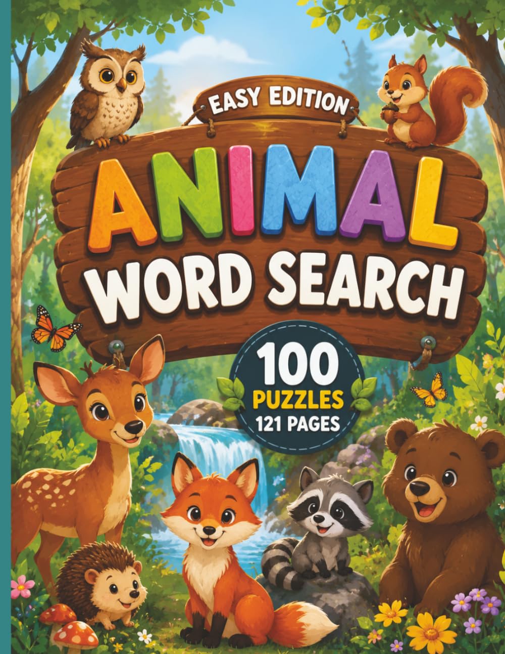Animal Word Search Puzzle Book: Easy Edition – Fun Animal-Themed Word Search Puzzles for All Ages