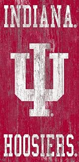 Fan Creations Distressed Team Name 6x12 Indiana University Heritage Logo w, One Size - C0786-Indiana