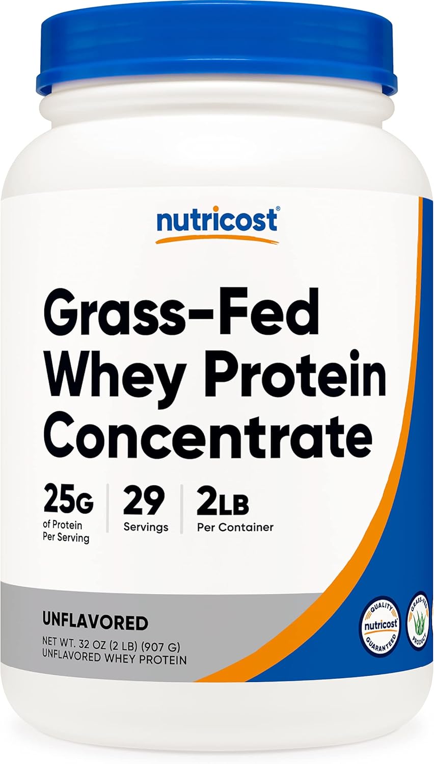 Nutricost Grass-Fed Whey Protein Concentrate (Vanilla) 5LBS - Undenatured, Non-GMO, Gluten Free, Natural Flavors : Health & Household