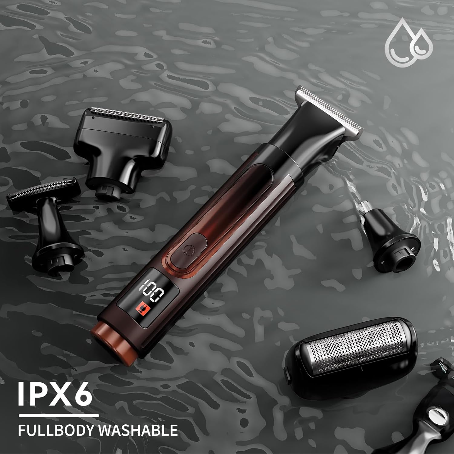 Back Shavers for Men Long Handle, Waterproof Back Shaver with 4 Shock Absorber Flex Heads, Rechargeable Electric Back Razor and Hair Trimmer, Extendable Electric Shaver for Body Grooming, Portable - Image 3