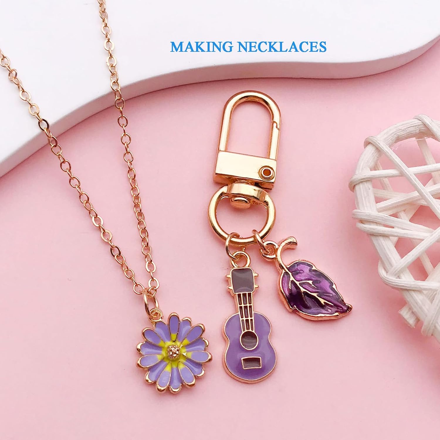 60pcs15 Types Flower Charms For Jewelry Making Enamel Flower Charms For Necklace Bracelet Earring for Gift that Office, Travel & DIY Creators - Image 2