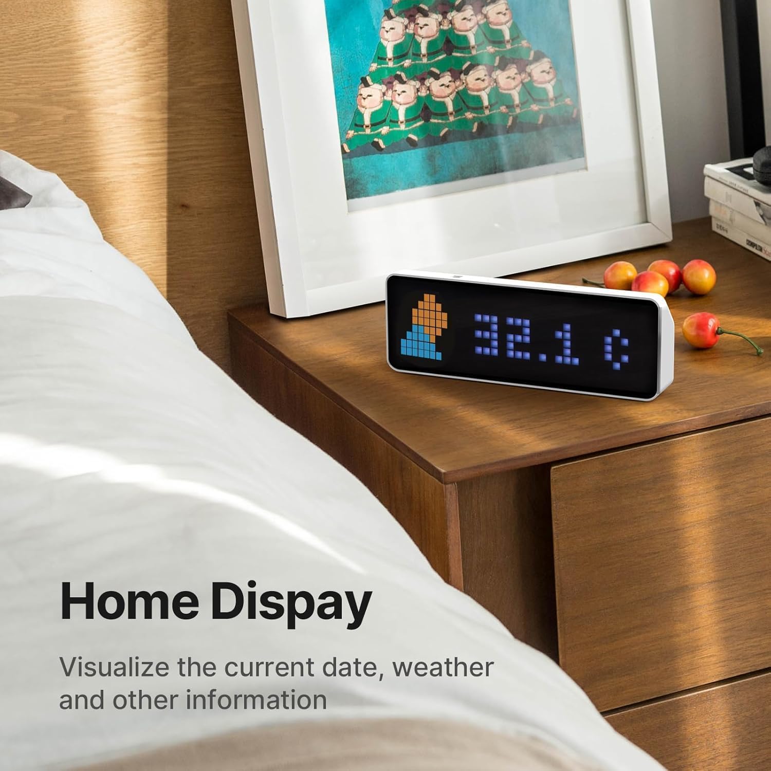 ULANZI TC001 Smart Pixel Clock, Social Media Counter, Digitaler Wecker mit Wetter, AWTRIX Simulator, Retro Pixel Art Anzeigetafel Pomodoro Uhr Nachttisch Gaming Zimmer & Büro Dekor (Packung mit 2)
