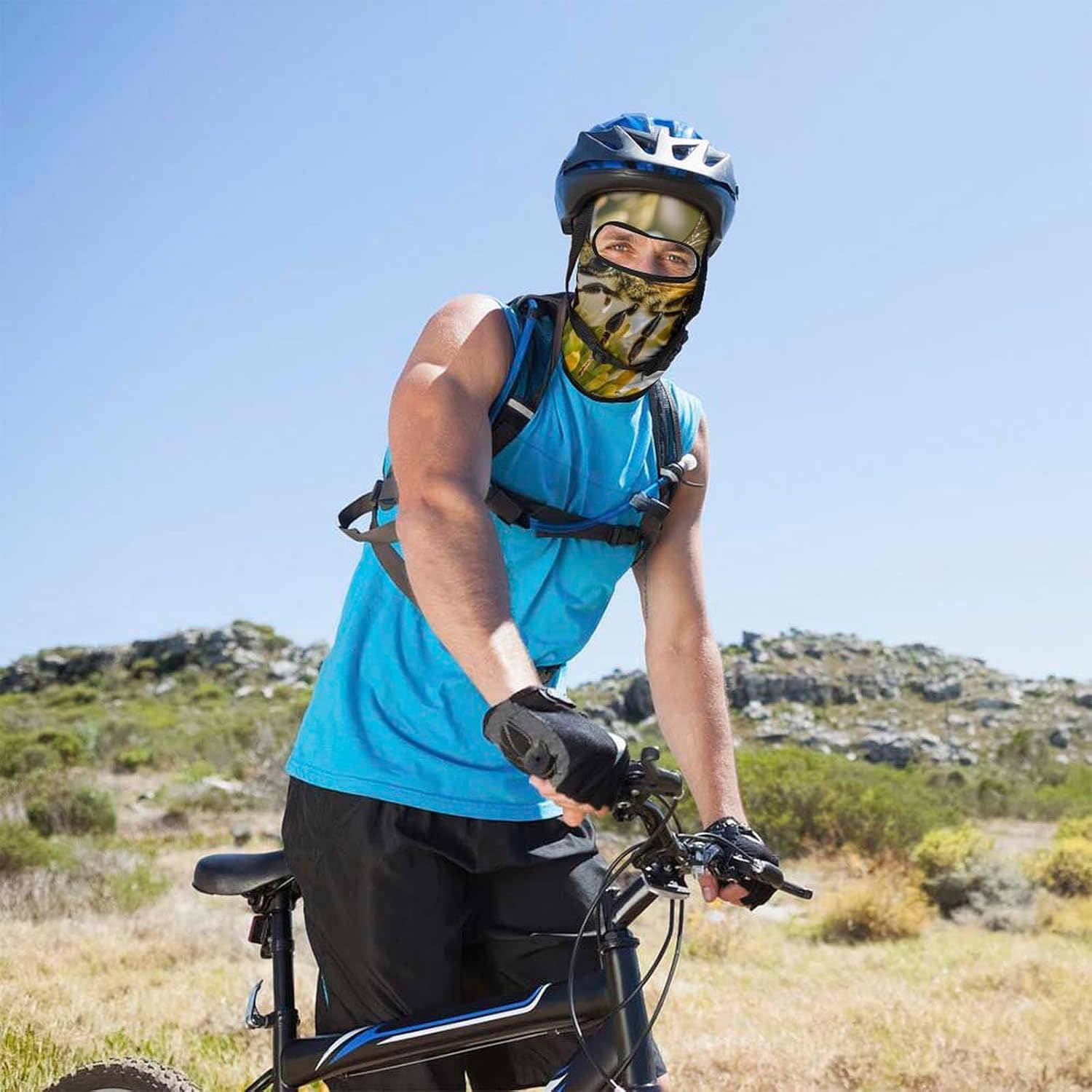 Balaclava Face Mask for Men Women Sun Protection Full Face Cover | Breathable Honey Bee Full Face Mask Windproof Ski Mask Motorcycle Helmet Lining for Outdoor Sport Cycling