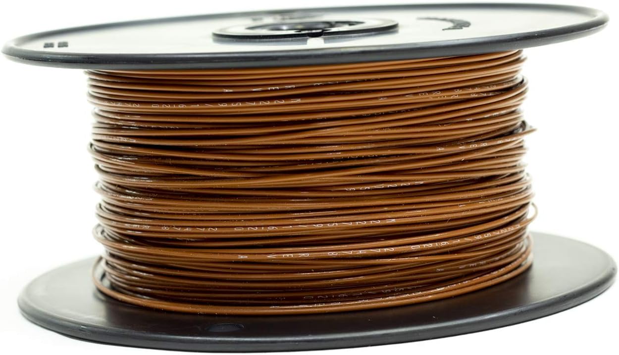 M22759/16-20 Mil-Spec Tefzel Hi-Temp Stranded Wire 20AWG Gauge … (25FT, Brown)
