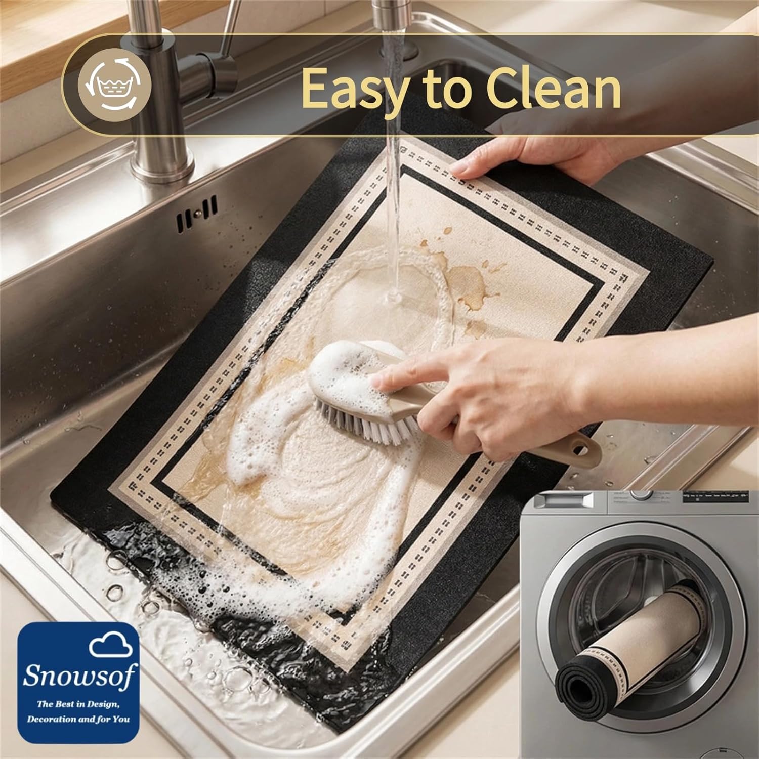 Dish Drying Mat - Absorbent Countertop Mat for Coffee Maker, Expresso Machine, Kitchen Use (04,20''×24'')
