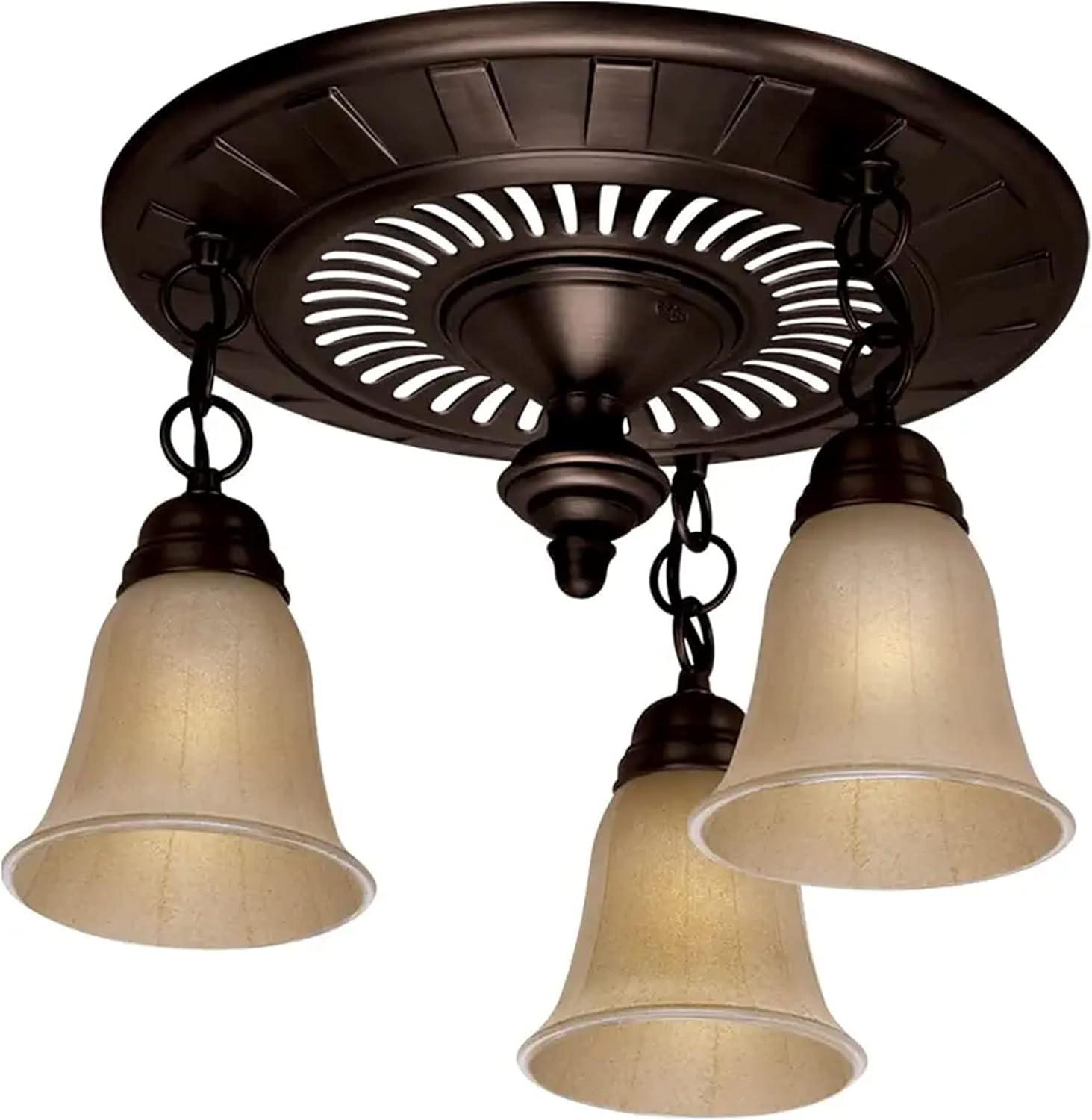 Hunter 80707z Garden District Decorative Bathroom Ventilation Exhaust Fan and Light, Oil Rubbed Bronze Finish