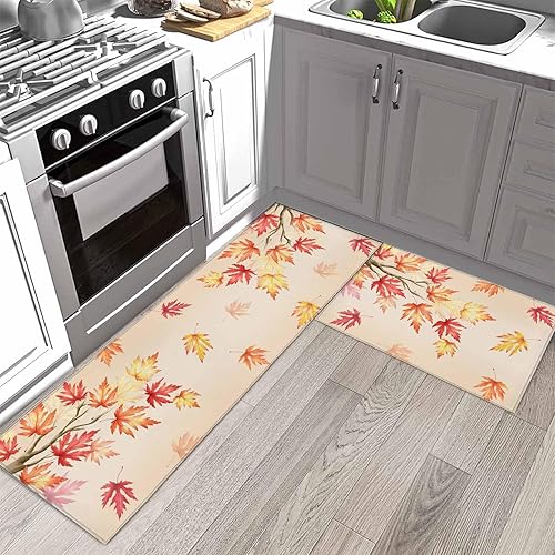 Miniatura 154 de Alfombras de cocina de Navidad absorbentes antideslizantes para piso, árbol de Navidad, muñeco de nieve y copo de nieve, alfombras y tapetes