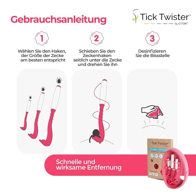 Foto 6 de 7 de Tick Twister Tire Tique para perro, gato y humano (juego de 2 juegos de 3)