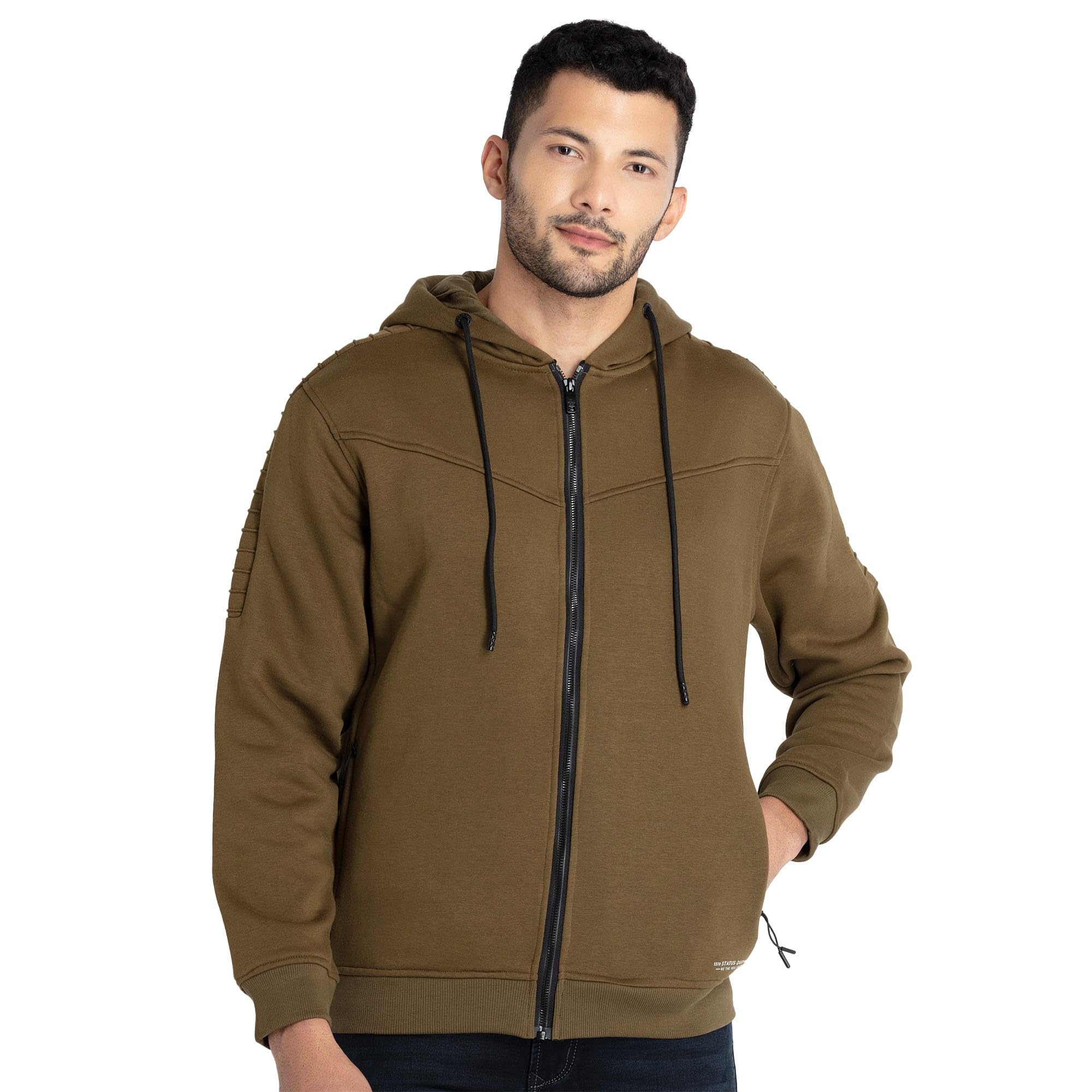 Mens Solid Hooded Sweatshirt-image-38