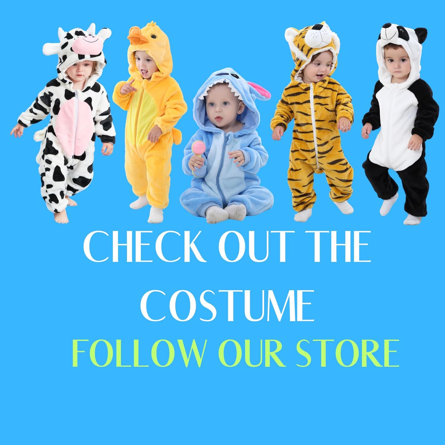 Baby Toddler Halloween Costume Infant Girl Boy Flannel Hooded Animal Onesie Romper Outfit Jumpsuit