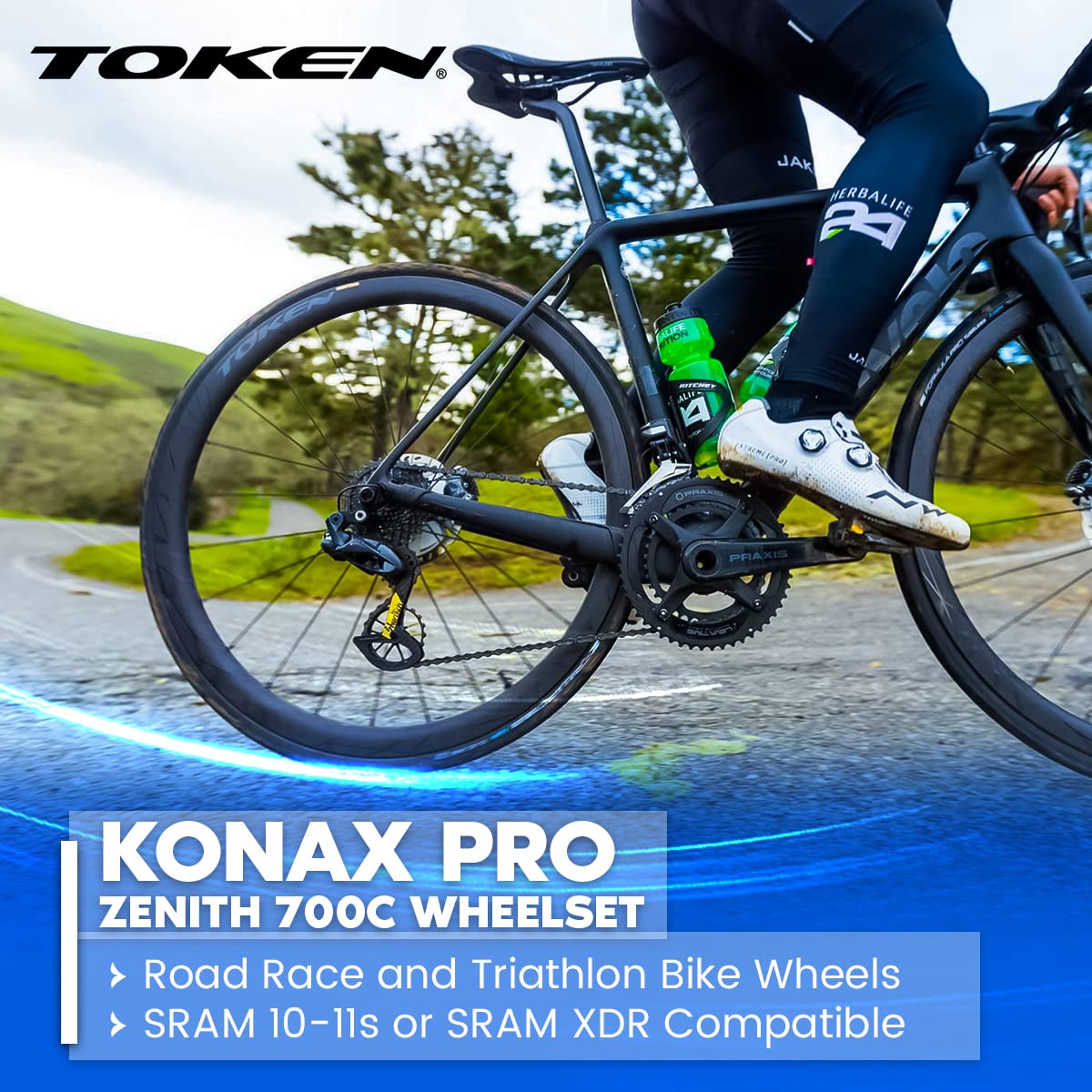 TOKEN 　C22AX DHUEZZ ZENITH TLR
（シマノ11S） Review: Token DHuezz Zenith Alloy Wheelset | road.cc