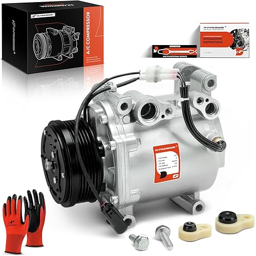 A-Premium A/C Compressor with Clutch Compatible with Mitsubishi Eclipse 3.8L 2006-2010, Eclipse 2012, Galant 3.8L 2004-2009, Endeavor 2004-2008/2010-2011, with 6-Groove Pulley