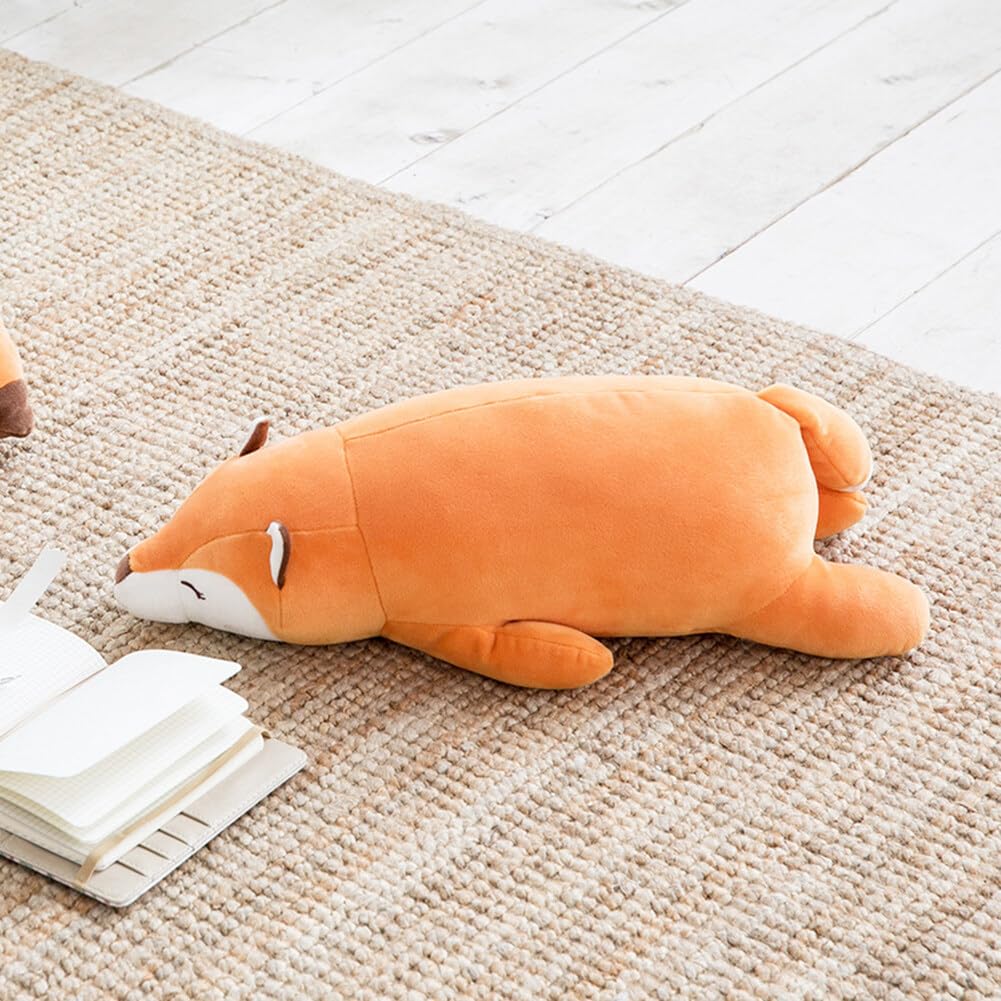 Peluche Renard BYNYXI Couché 69cm - Coussin Kawaii, Doudou Enfant, Cadeau Anniversaire
