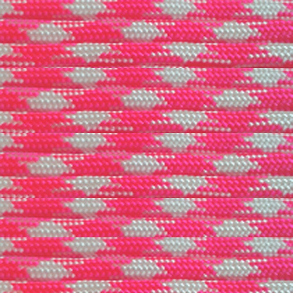 PARACORD PLANET 250 kg Typ III 7 Stränge 4 mm Taktische Schnur mit Auswahl von 10, 20, 25, 50, 100, Fußhänken oder 250 & 1000 Fußspulen mit 3/8 Zoll schwarzen Schnallen – über 300 Farben zur Auswahl