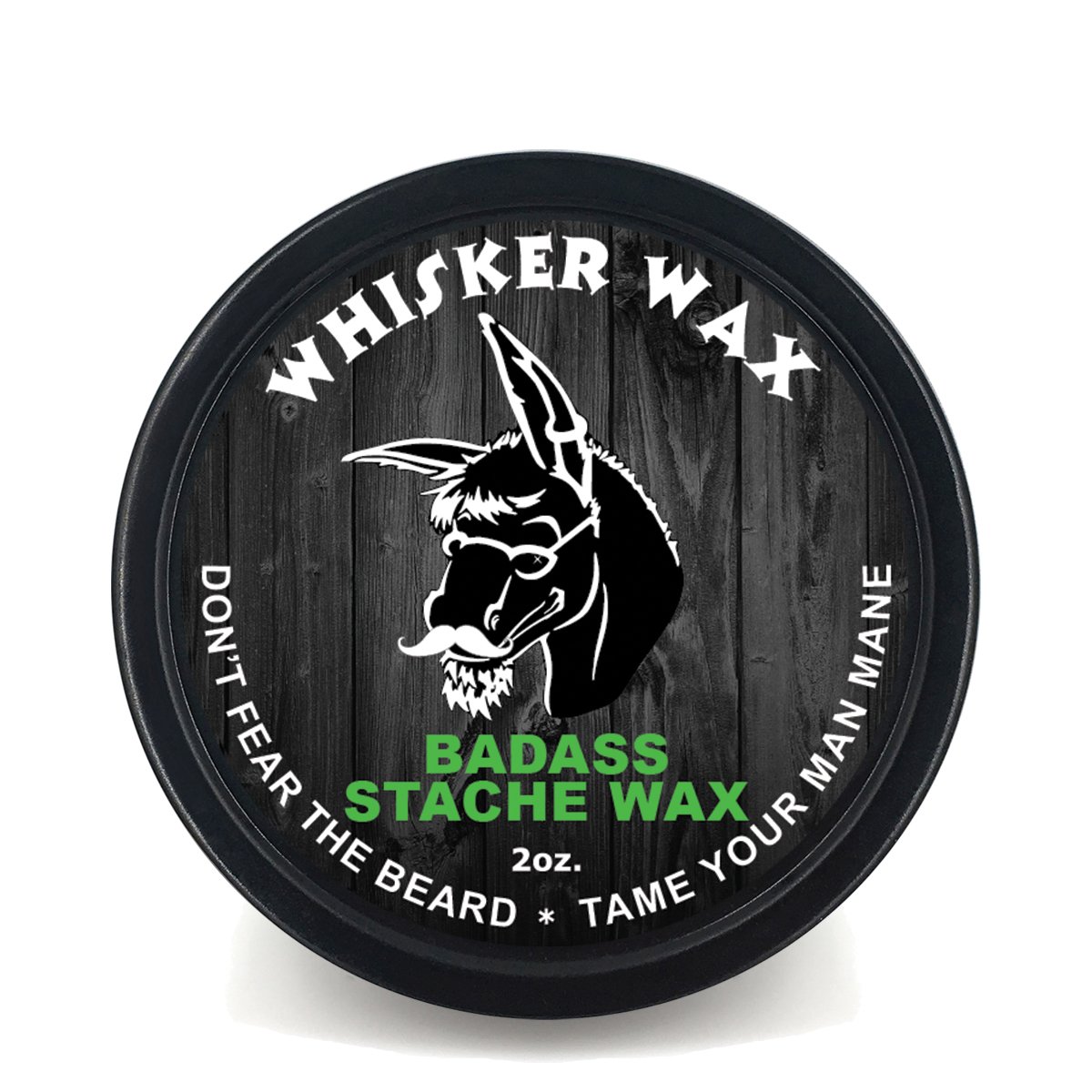 Badass Beard Care Mustache Wax For Men, 2 oz – Made with All Natural Butters and Waxes, Medium Hold, Keeps Mustache Looking and Feeling Natural and Soft