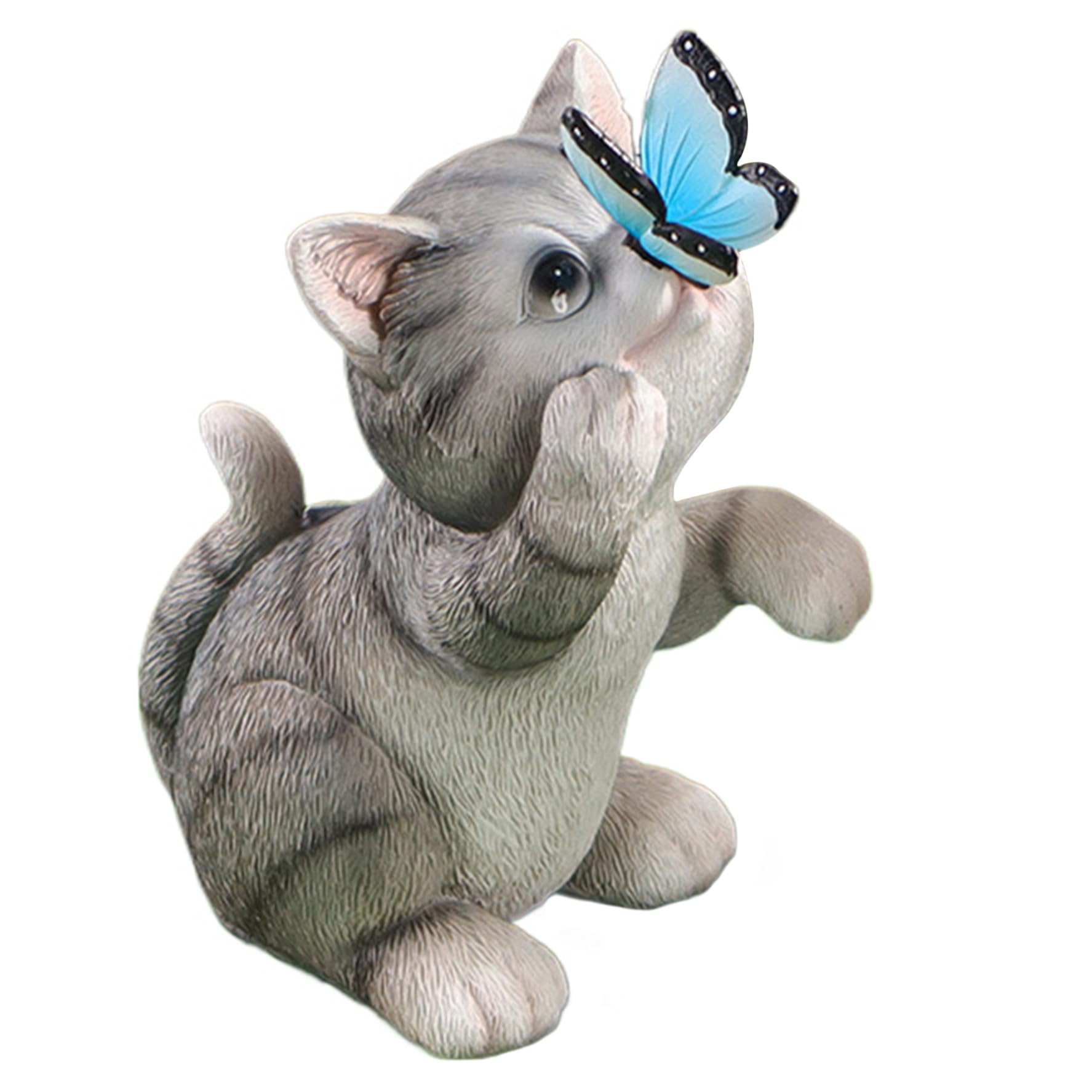 Statue chat en résine imperméable pour patio : le cadeau idéal