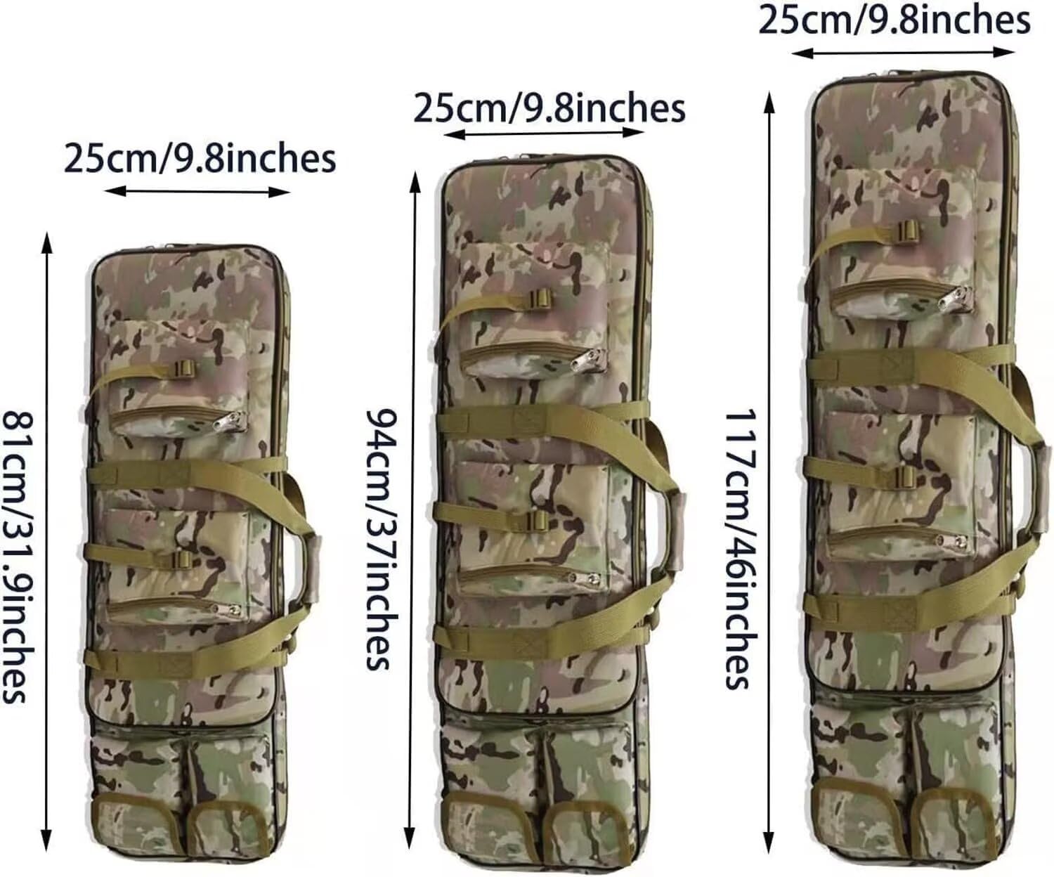 Generico Fucile Borsa Tattica, Borsa Porta Armi Poligono, Custodia Morbida Fodero Porta Fucili Imbottito, Zaino Fucile Caccia, Canna da Pesca Borsa, Borsa Tattica Militare Camouflage