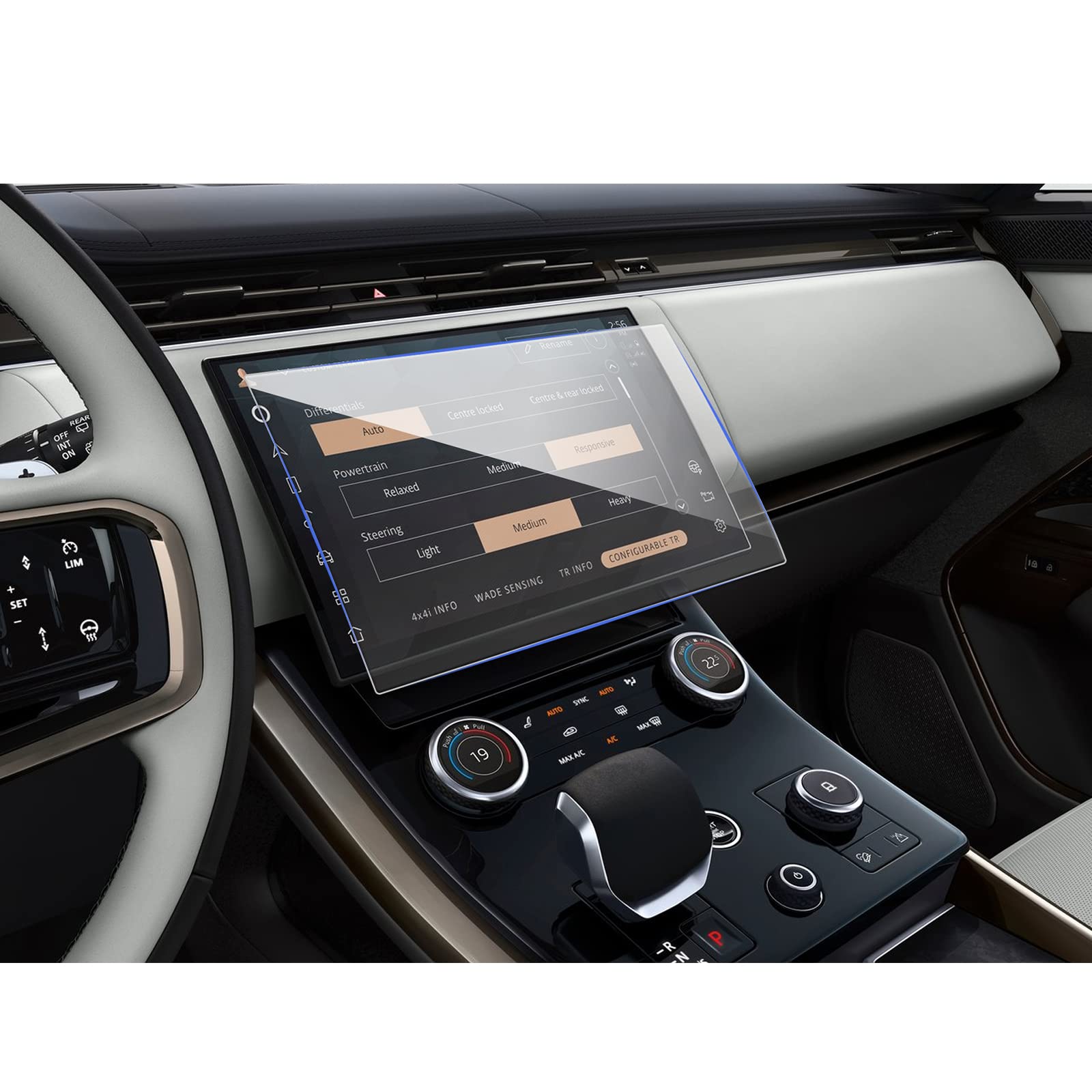 YEE PIN 2023 Land Rover Pivi Pro Screen Protector Curved 13.1-Inch Floating Touchscreen Infotainment Navigation, 9H Tempered Glass Touchscreen