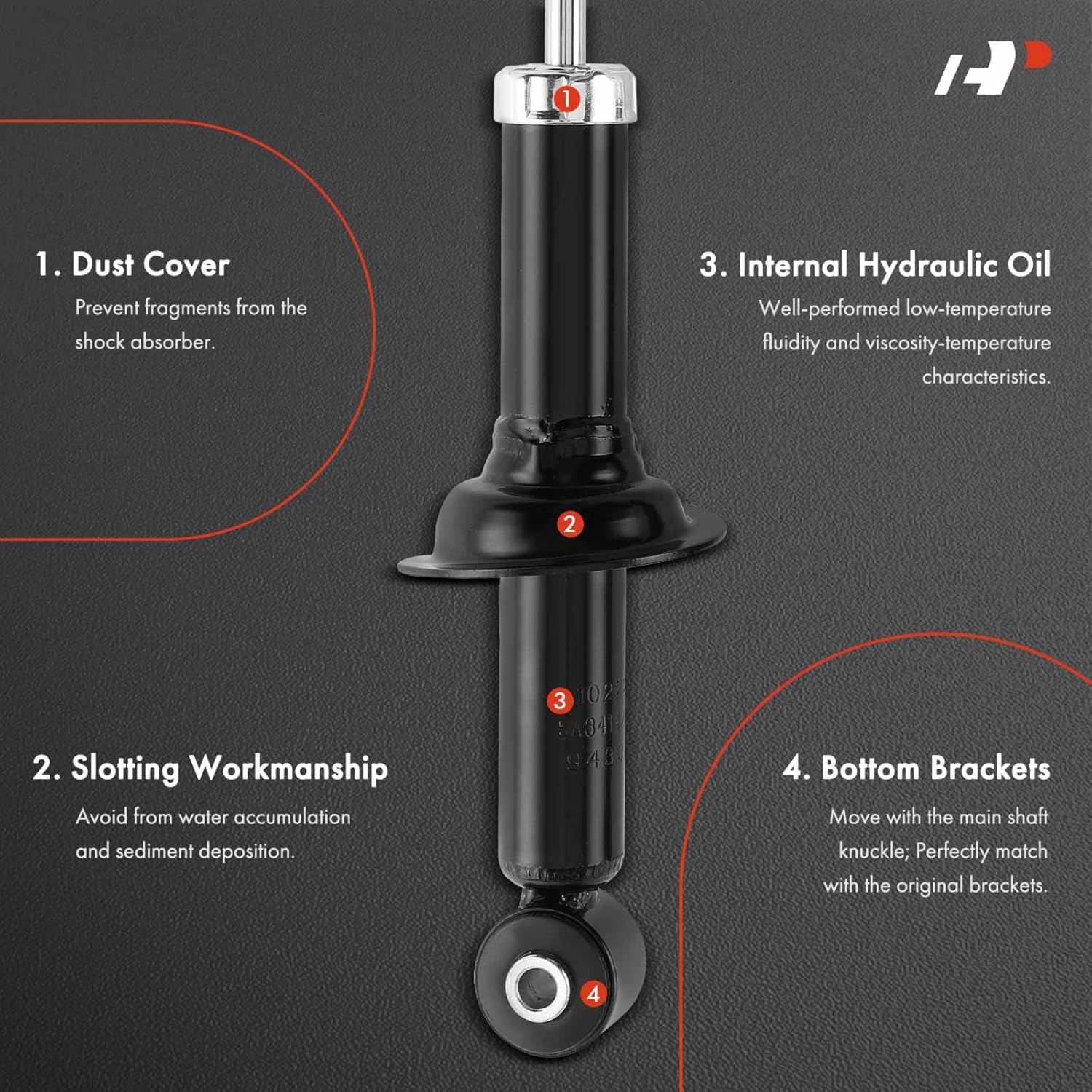 A-Premium Rear Pair [2] Strut Assembly Compatible with Mitsubishi Lancer 2008 2009 2010 2011, Driver and Passenger Side